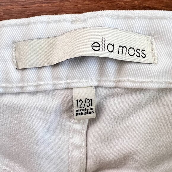 ELLA MOSS High Waist Straight White Jeans Size 12/31 - Picture 2 of 10